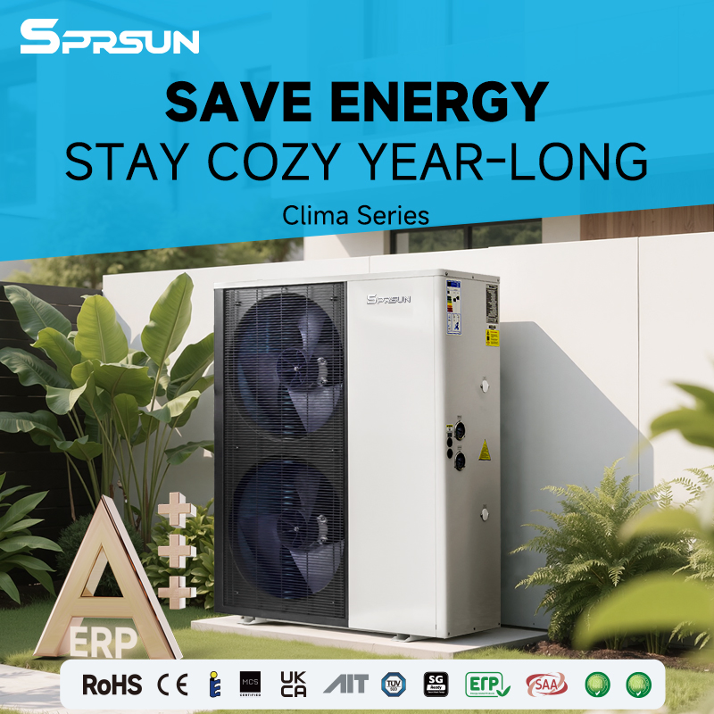 CE Mcs CB RoHS a+++ Residential Commercial Air to Water Heat Pump Water Heaters R32