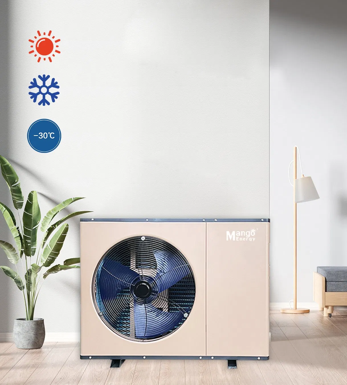 DC Inverter Geothermal Heat Pump R32 Heat Pump Monoblock Heat Pump for Heating Cooling Water Heaters