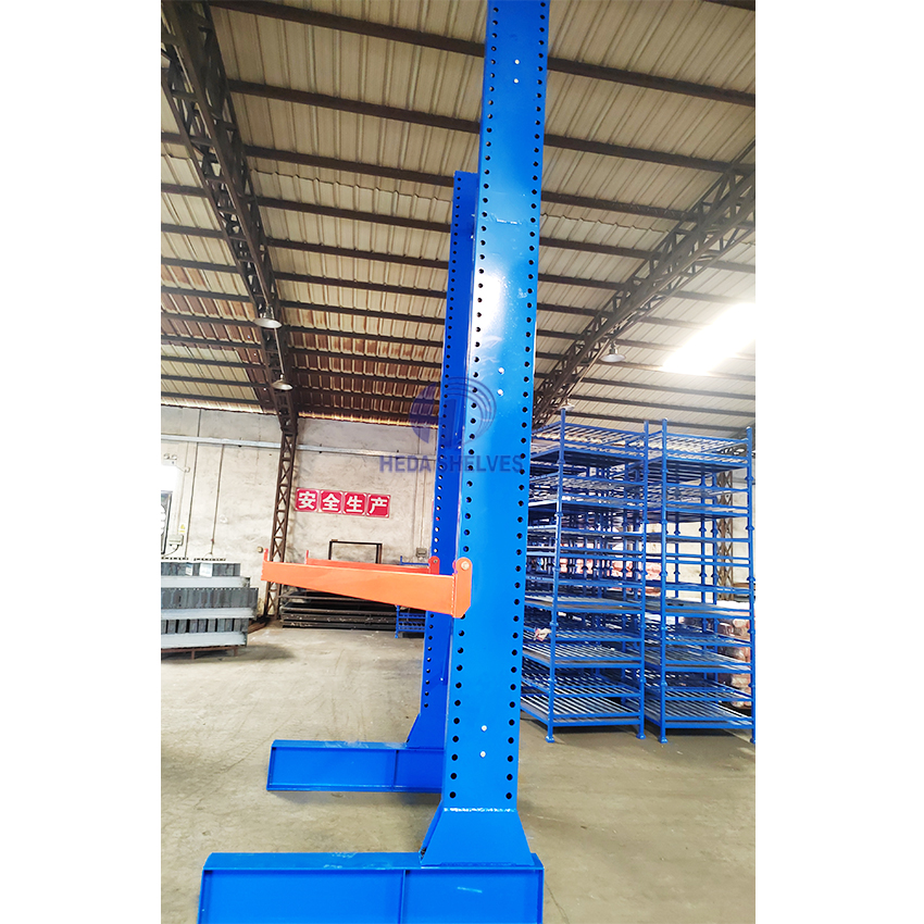 Warehouse Storage Racking Industrial Cantilever Rack System for Storing Long Items Like Lumber Metal Pipes and Steel Beams