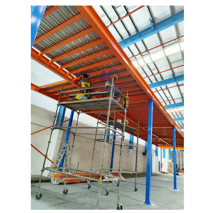 HEDA Multi-Tier Mezzanine Racking System H Steel Structure Mezzanine Platform for Warehouse Storage and Shelving Solutions