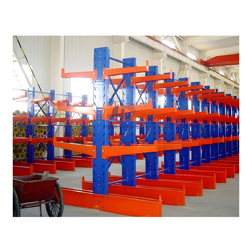 HEDA Durable Heavy Duty Cantilever Racking System for Storage Lumber Steel Beams Pipes and Industrial Materials