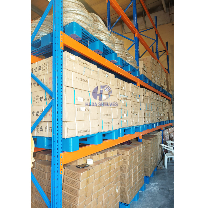 HEDA Heavy Duty Pallet Racking Beam Load Capacity 1000kg-3000kg Per Level Industrial Warehouse Storage Steel Pallet Rack System