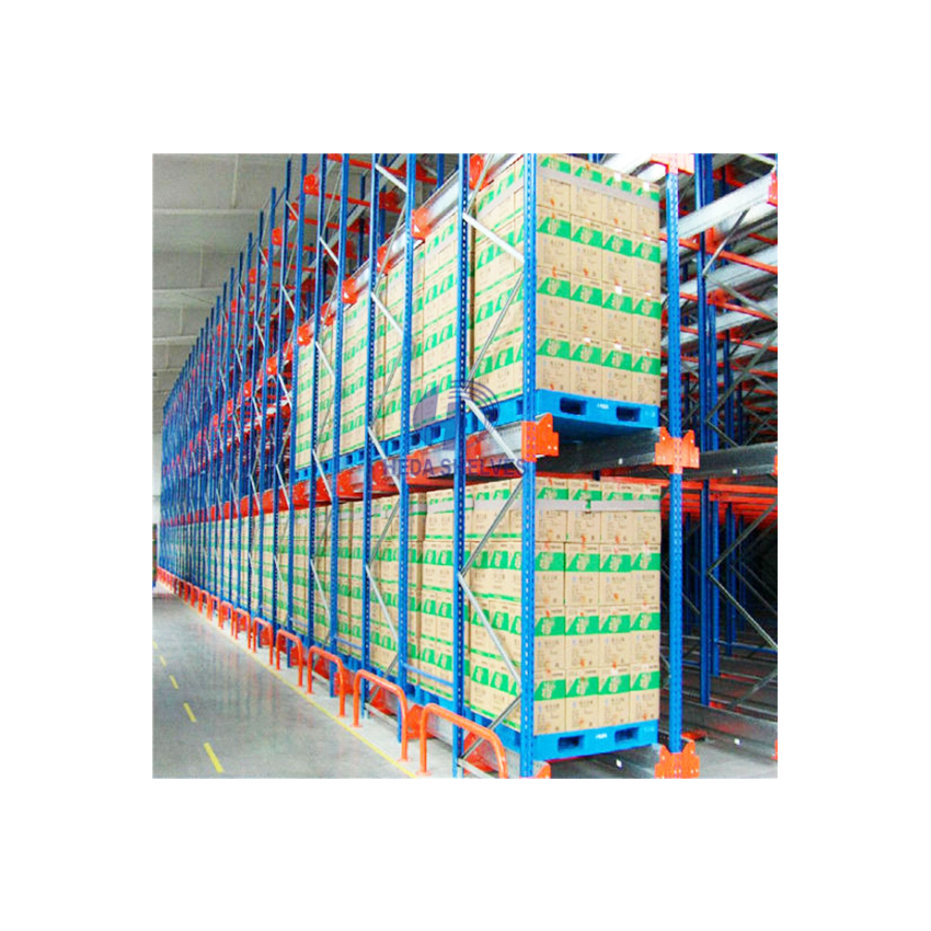 Adjustable Drive in Racking System Warehouse Storage Pallet Racking with LIFO/FIFO High-Capacity Steel Shelving Units