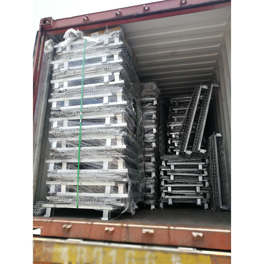Heavy Duty Collapsible Wire Mesh Storage Cage with Wheels | Industrial Stackable Steel Warehouse Container