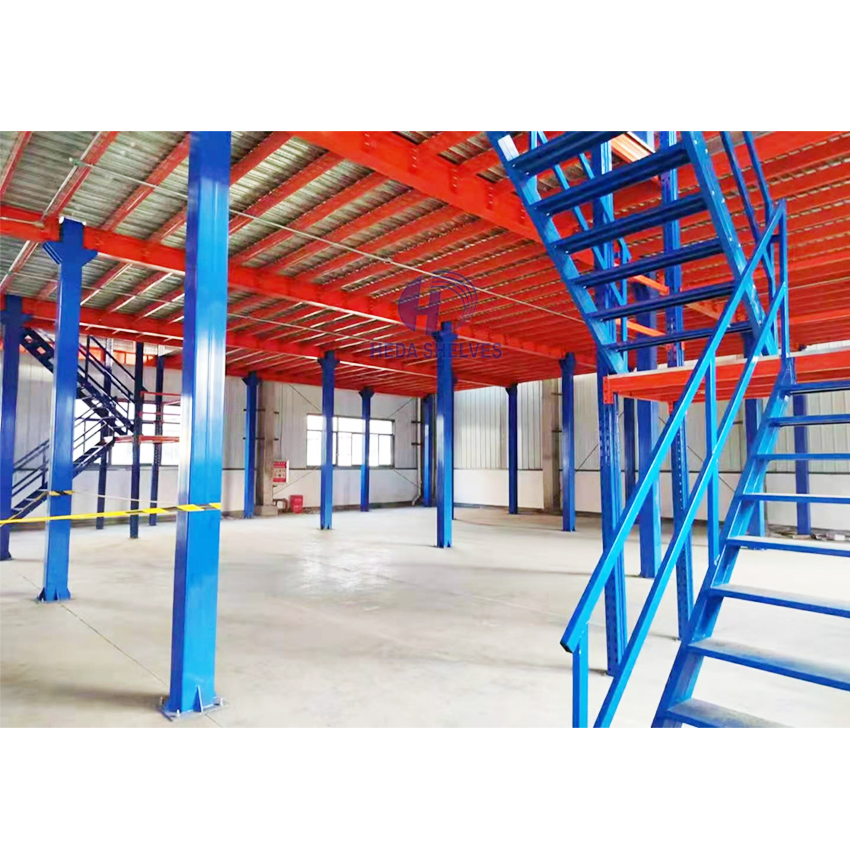 Mezzanine Rack Steel Structure Mezzanine Platform System Steel Structure Mezzanine Platform Big Span Heavy Duty Weight Capacity