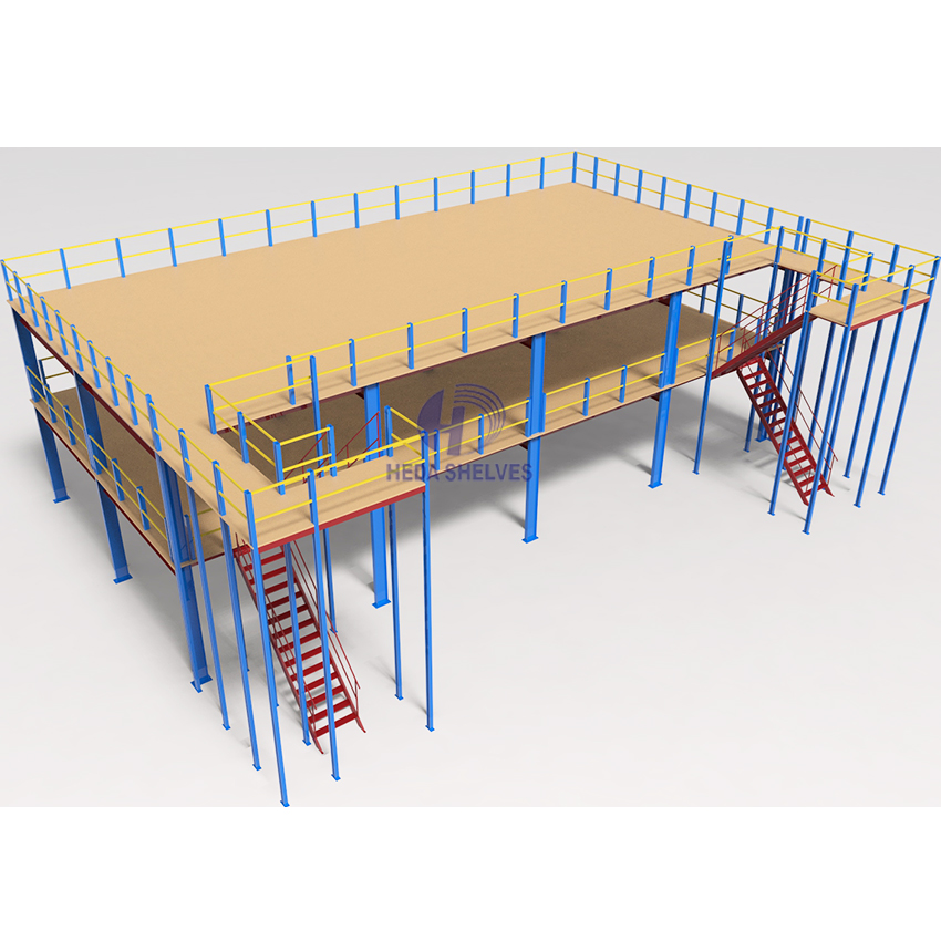 Heavy Duty Steel Mezzanine Rack System Mezzanine Floor Racking for Warehouse Storage With Adjustable Mezzanine Platform Shelving