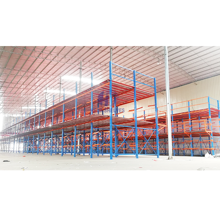 HEDA Multi-Tier Mezzanine Racking System H Steel Structure Mezzanine Platform for Warehouse Storage and Shelving Solutions