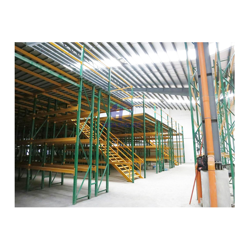 HEDA Mezzanine Floor Racking System Heavy Duty Steel Mezzanine Platform Multi-Level Warehouse Storage Mezzanine Racking System