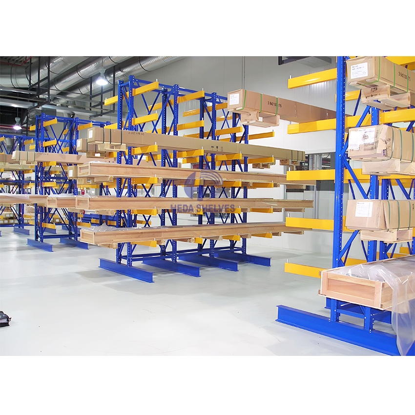 High Capacity Racking Warehouse Industrial Cantilever Rack System for Pipe and Lumber Storage with Adjustable Arms