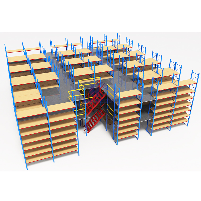 Mezzanine Floor Racking System Steel Mezzanine Storage Platform for Multi-Tier 2 Warehouse Stacking Racks Shelves Mezzanine Rack