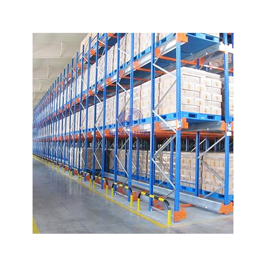 Drive-In Pallet Rack System Warehouse Storage Drive in Racking Drive-Thru with LIFO Pallet Organization