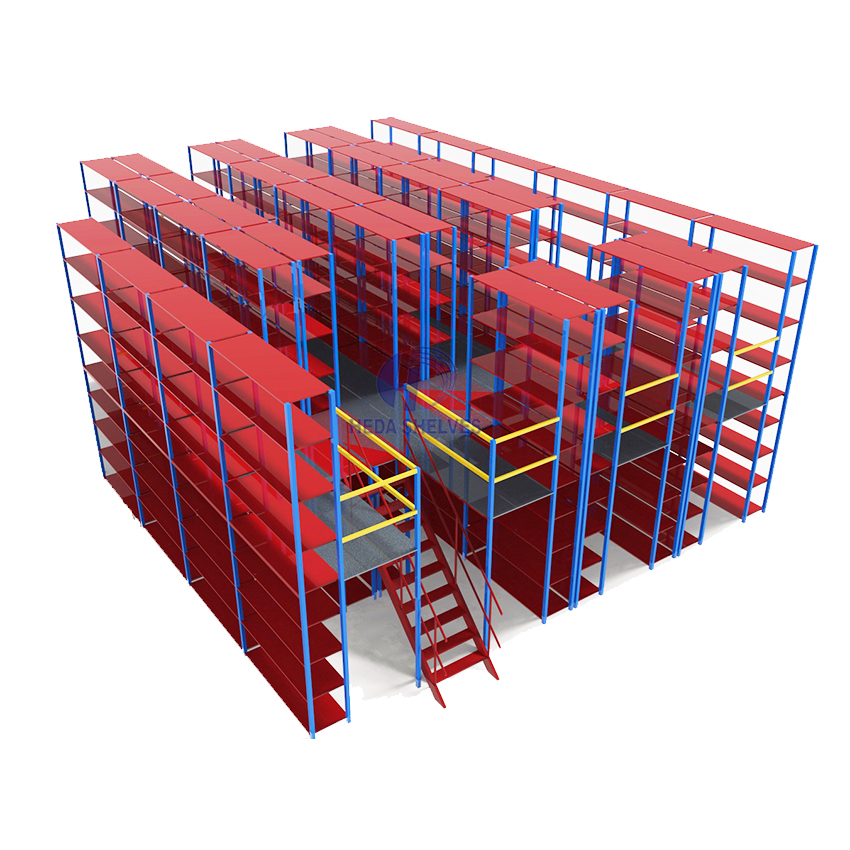 Multi-Tier Mezzanine Rack System Steel Mezzanine Platform Mezzanine Floor Racking System for Warehouse Storage Solutions