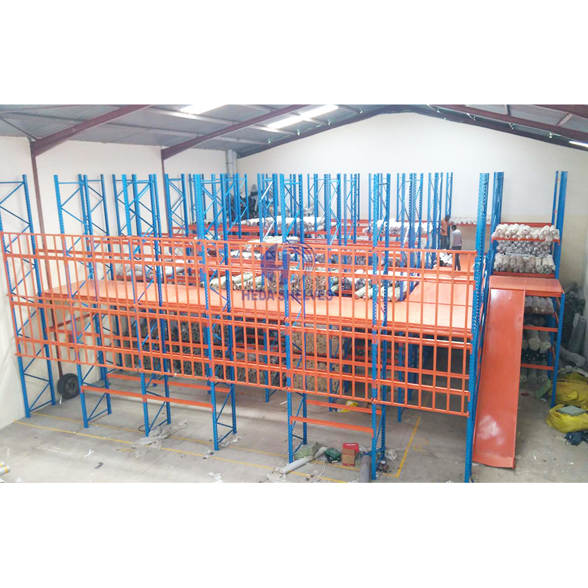 HEDA Adjustable Industrial Mezzanine Rack Steel Platform Warehouse Storage Systems Mezzanine Floor Racking System for Multi-Tier
