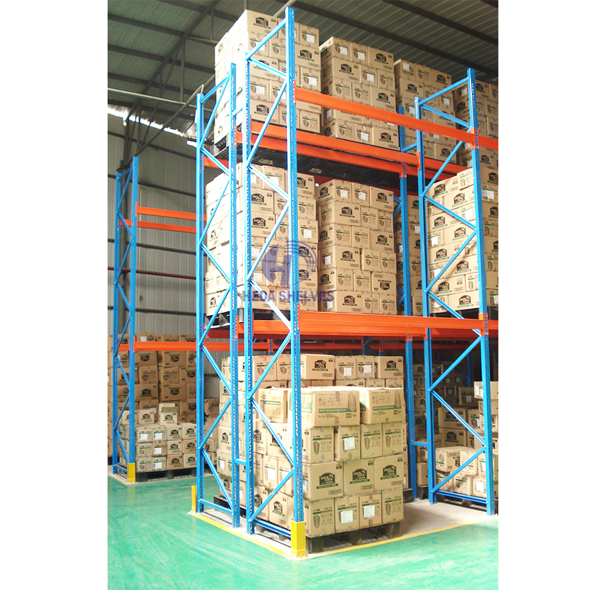 Steel Pallet Rack Industrial Pallet Racking System Warehouse Storage Selective Pallet Racking with Wire Decking and Safety Pins