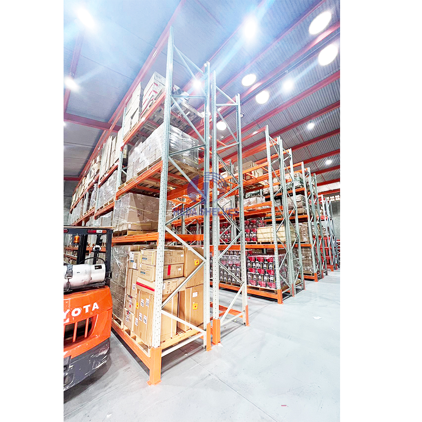 Steel Heavy Duty Pallet Racks Steel Pallet Racking Warehouse Storage Rack Beam Load Capacity 1-3 Tons for Industrial Storage