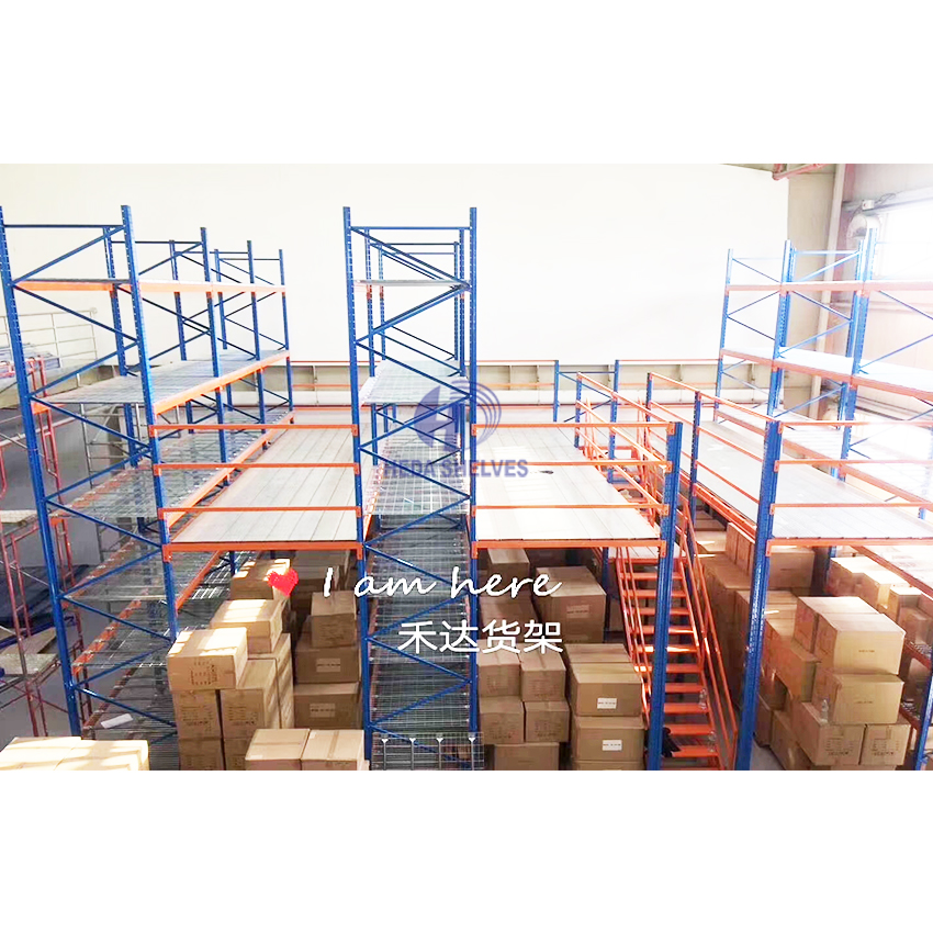 Steel Industrial Shelves Warehouse Mezzanine Platform Racking Heavy Duty Warehouse Mezzanine Floor Rack for Warehouse Storage