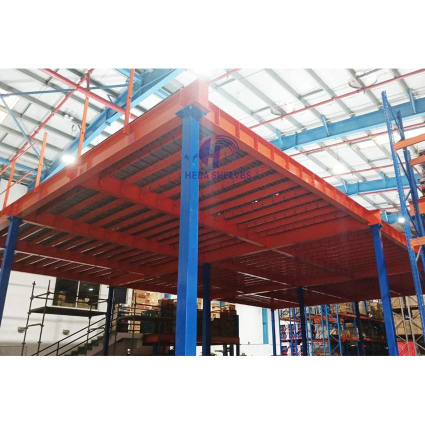 HEDA Mezzanine Rack System Warehouse Storage Steel Structure Mezzanine Platform with Steel Platform Rack High-Capacity Shelving