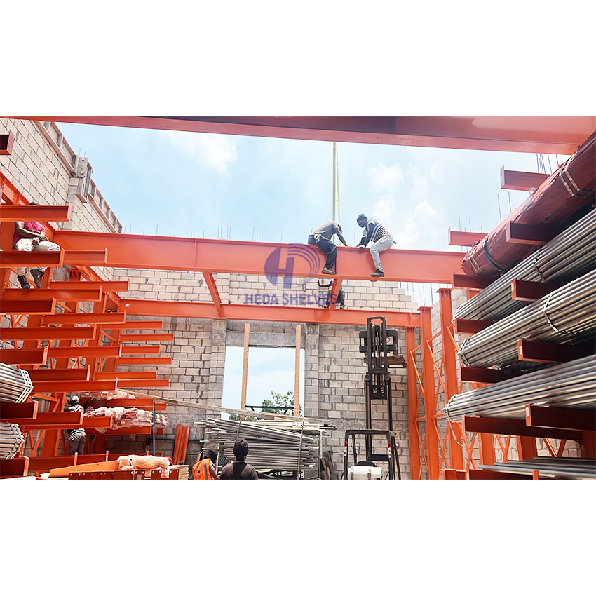 Warehouse Industrial Storage Racking High Capacity Cantilever Rack System for Storing Steel Beam Pipe Lumber and Other Long Item