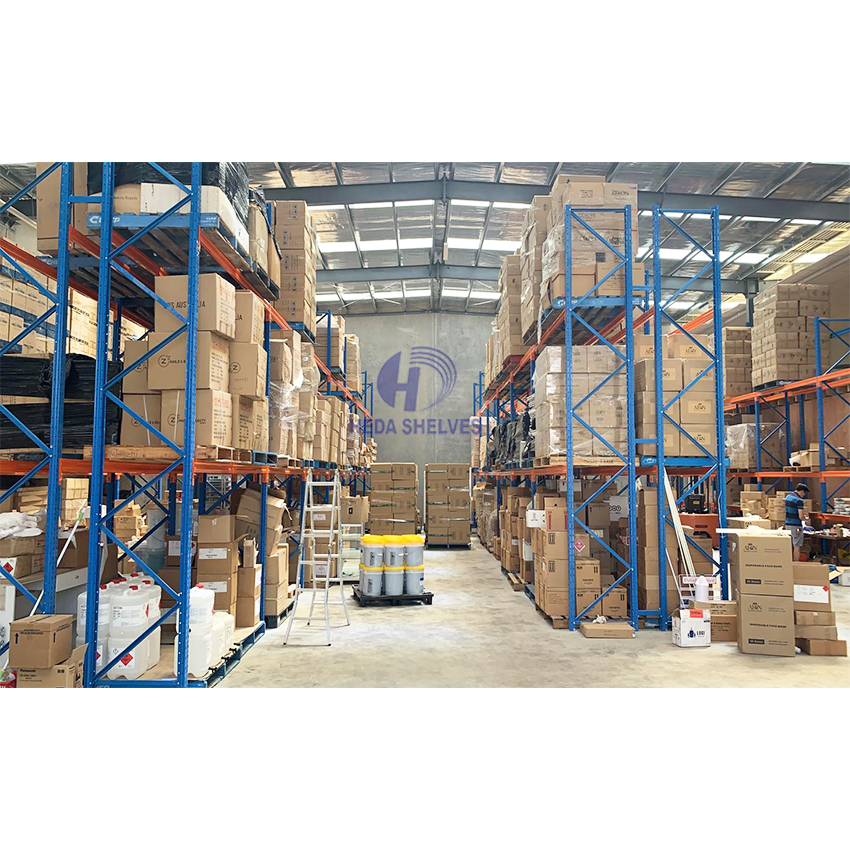 Heavy Duty Racking Storage Shelves Systems Stacking Units Metal Rack Warehouse Steel Pallet Racking High Load-Bearing Capacity