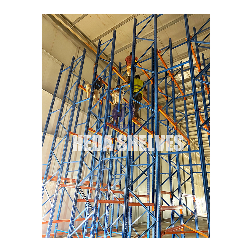 High-Capacity Drive-In Pallet Racking Storage System Drive-Thru Rack for LIFO Pallet Organization Drive in Racking Steel Units