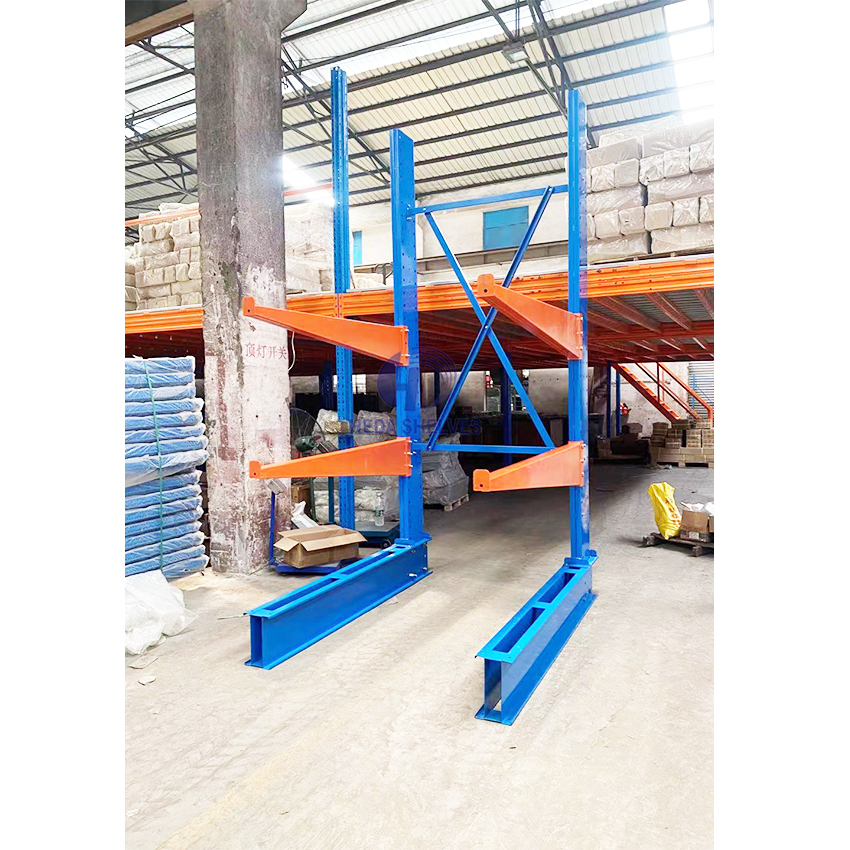 High Capacity Racking Warehouse Industrial Cantilever Rack System for Pipe and Lumber Storage with Adjustable Arms