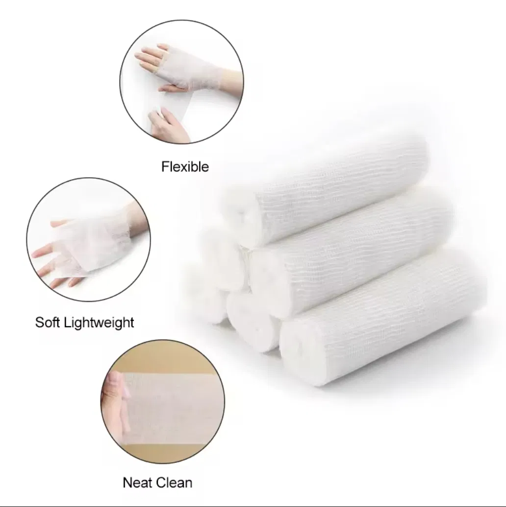 ضمادة مرنة من PBT إمدادات طبية ضمادة شاش متوافقة لعلاج الجروح رعاية طبية طارئة 10PCS/Lot 7.5cm X 4.5m قطن