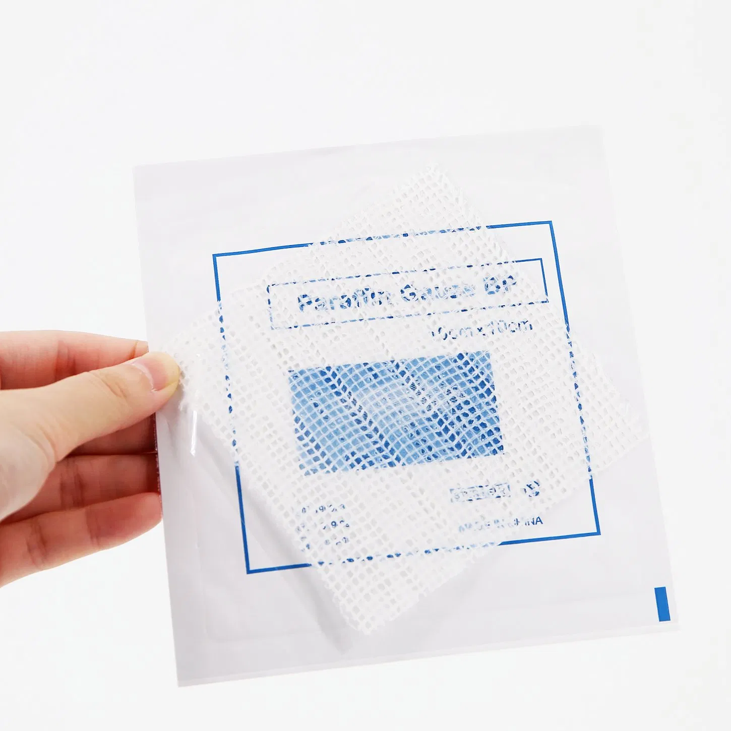 ضمادة جراحية معقمة قابلة للاستخدام مرة واحدة 10X10cm 5X5cm شبكية حروق، شاش، فازلين، شمع بارافين مع شهادة CE/ISO