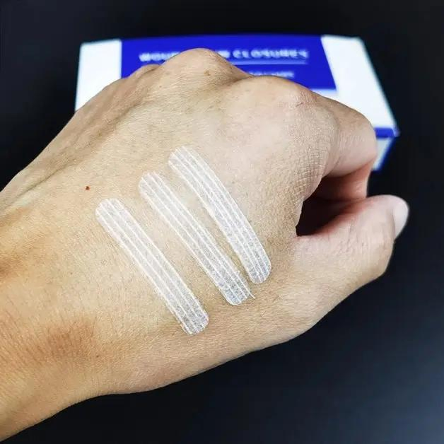 شرائط إغلاق الجروح المرنة عالية الجودة للاستخدام الطبي disposable من SJ، شرائط إغلاق الجلد، وسادات العناية بالجروح