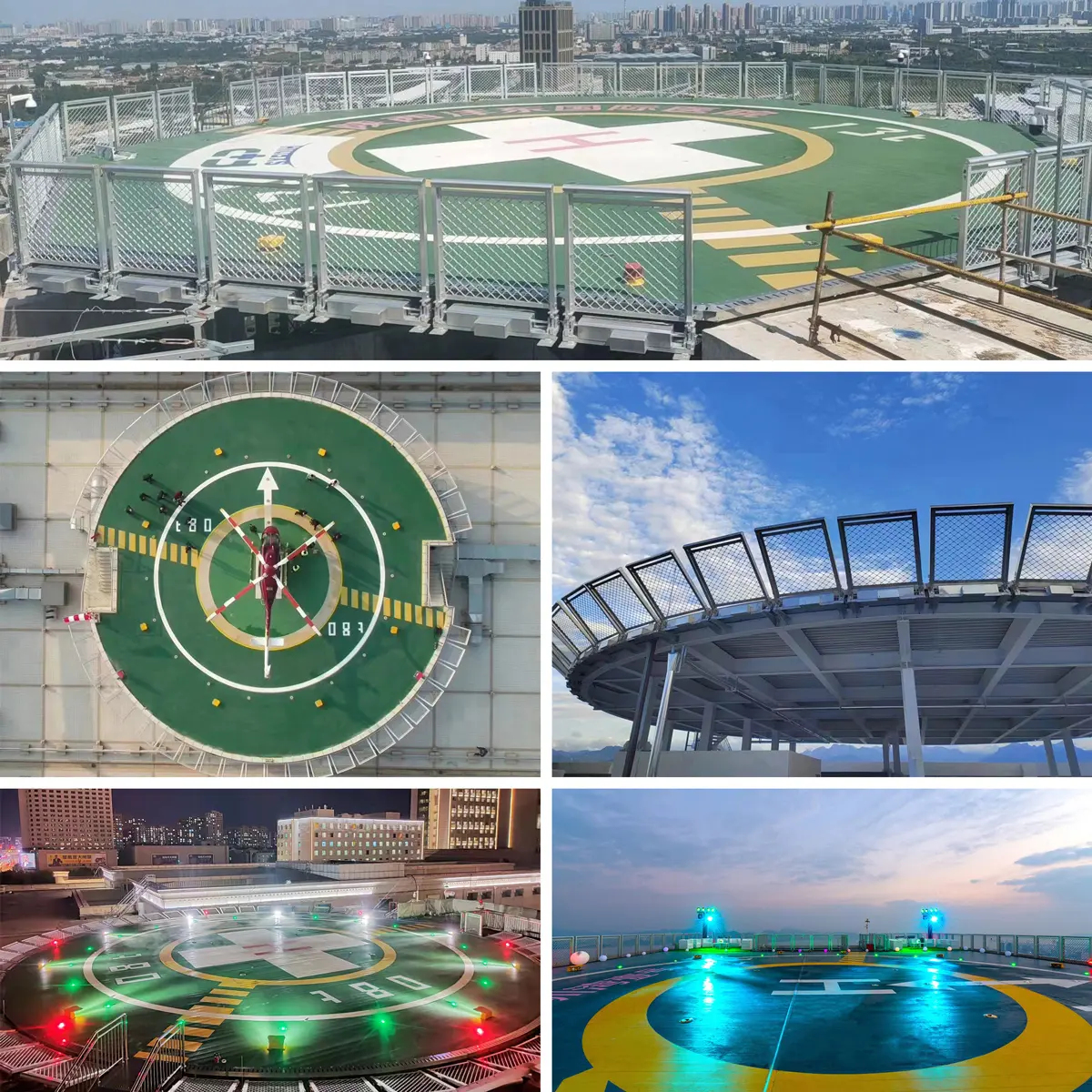 Helipad safety net aluminum material detail