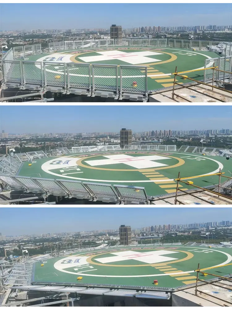 Helicopter safety net installation preview