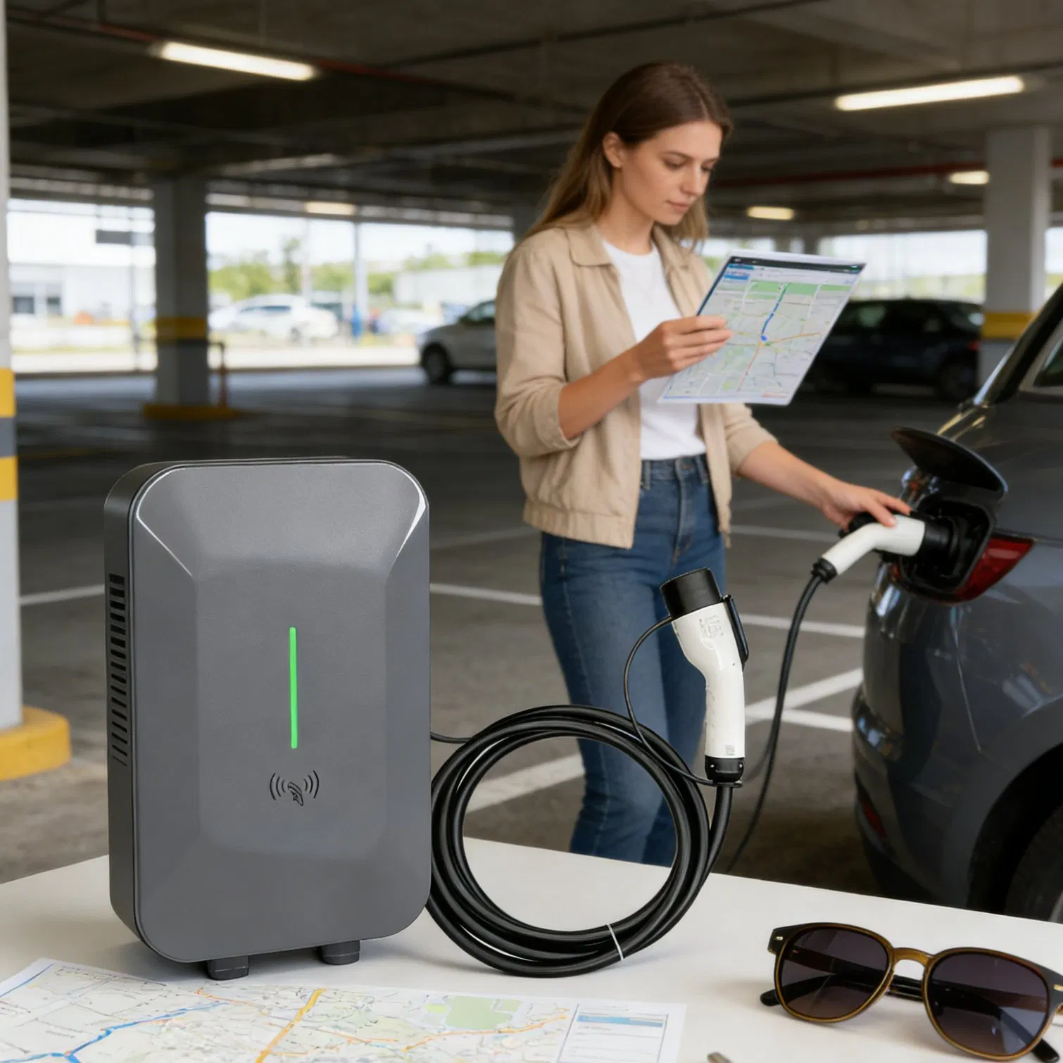 Portable Level 1 &amp; 2 Evse Home Charging Cable - EV Charger