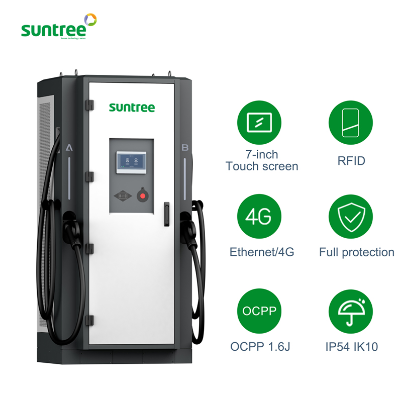 Ssj5-120 IP54 120kw DC EV Charger DC Fast Chargerev Wireless Charger 200V 1000V CCS1 CCS2 Chademo Gbt