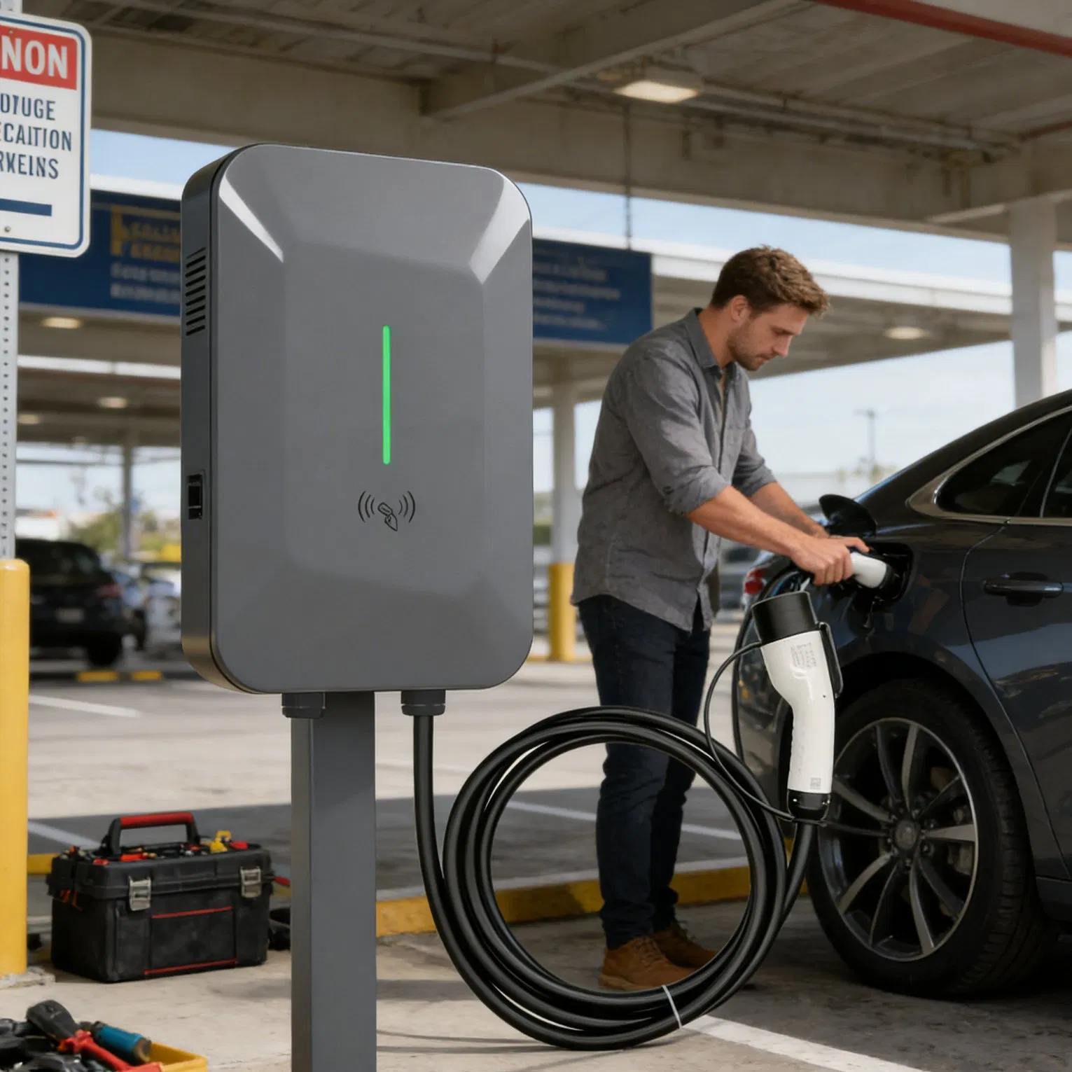 Portable Level 1 &amp; 2 Evse Home Charging Cable - EV Charger