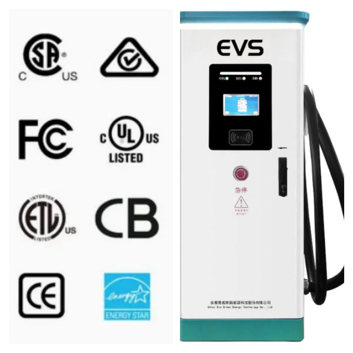 EV Charger All-Climate 60-240kw IP54 DC Fast Charging Station for Fleet &amp; Highway European Standard American Standard CCS1 CCS2