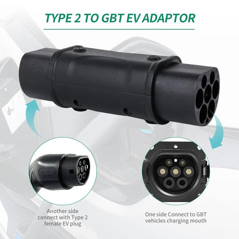 32A 7.2kw Type 2 to Gbt EV Cable Plug to IEC 62196 Socket Charging Adapter for Car Chargers