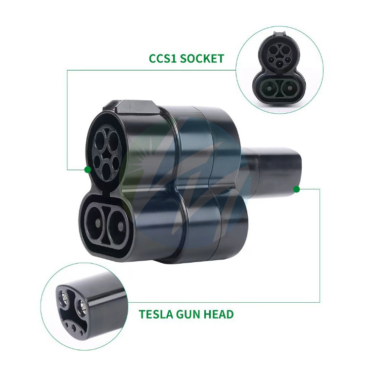 CCS1 to Nacs AC+DC EV Charger Adaptor DC Charger Connector Us Standard CCS1to Telsa Dcac Charging Adapter 250A 1000V
