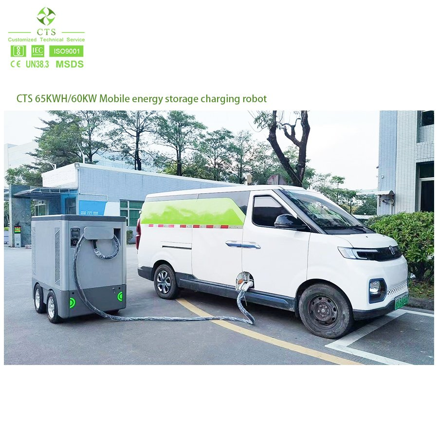 Smart EV Battery 40kwh Energy Storage Charging System 65kwh 60kw DC Fast Mobile Charging Station