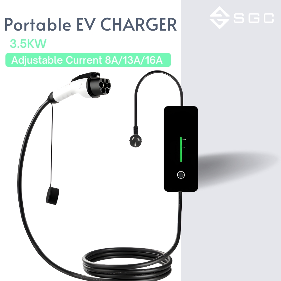 Smart Portable EV Charger Charging Station 3.5kw Level 2 240V with LCD Display and Safe Protection Features