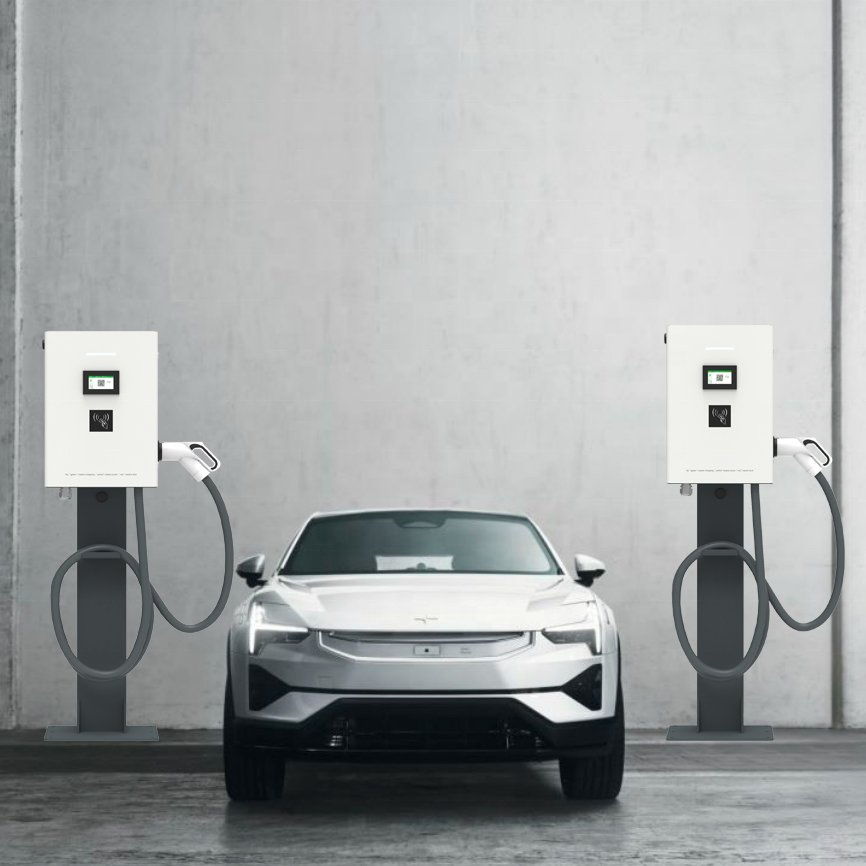 Wall Mounted DC Fast EV Charger Infrastructure 30kw 40kw Workplace Public CCS Charger Level 2 Car Charging Station Ocpp 4G WiFi