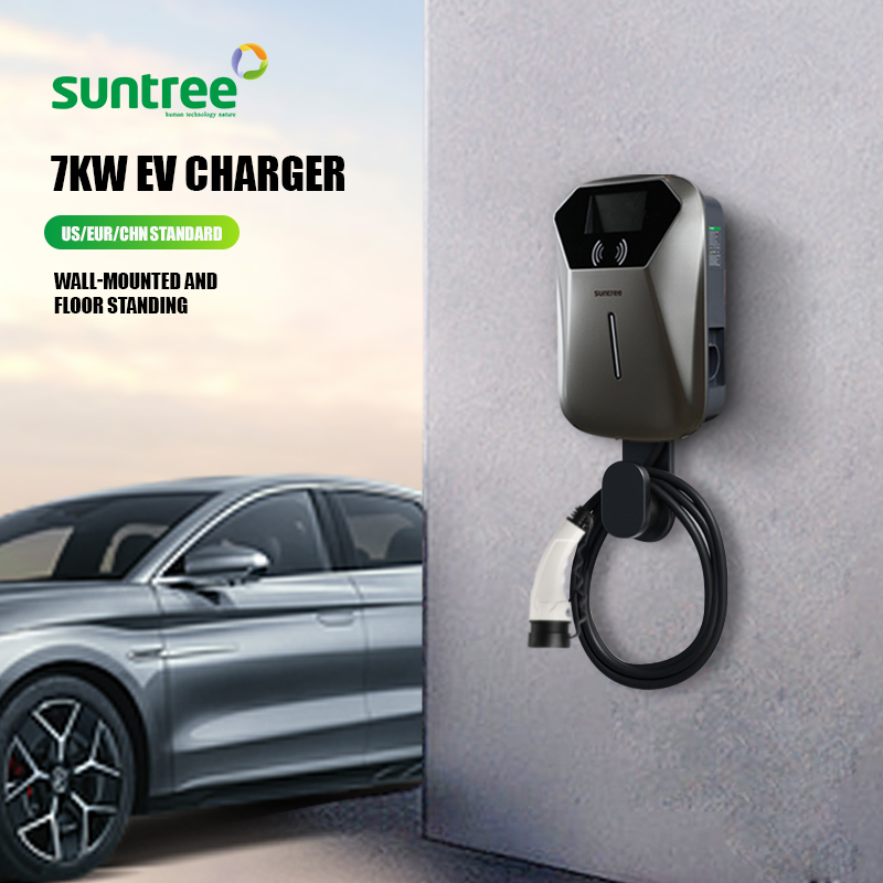 Suntree Mode 3 22kw-32A 3 Phase Type2 EV Charger Level 2 Electric Vehicle Charging Station Diamond Style