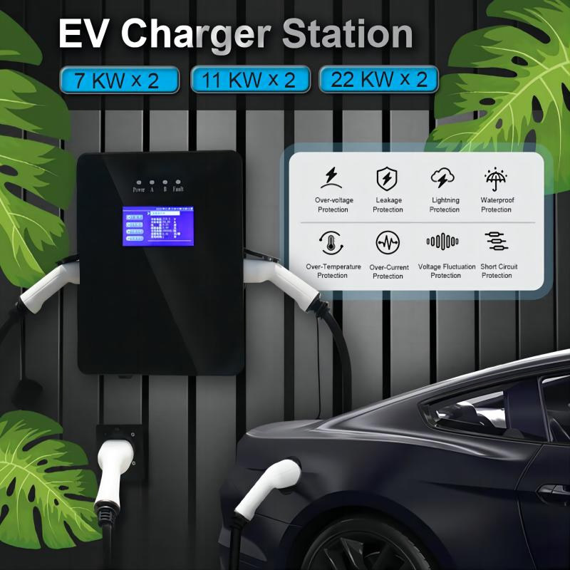 New Energy 14kw 22kw AC EV Electric Car Wireless Charger Station