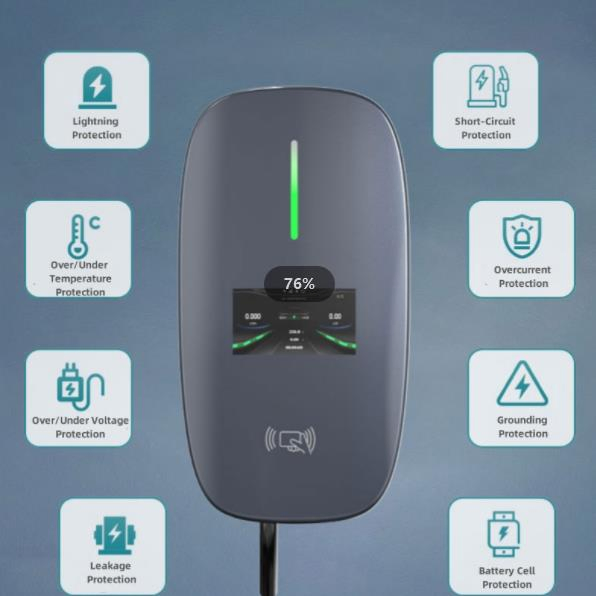 Evse Manufacturers Gbt Home AC Electric Car Solar Smart Wallbox 11kw 22kw Level 2 Type 2 32A DC Fast 7kw EV Charger
