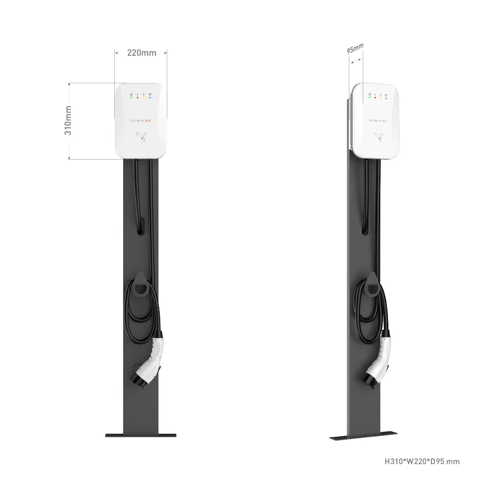 Sunark Wireless Type 2 AC EV Car Charger 7kw 11kw 22kw Wallbox Electric EV AC Fast Charging Station