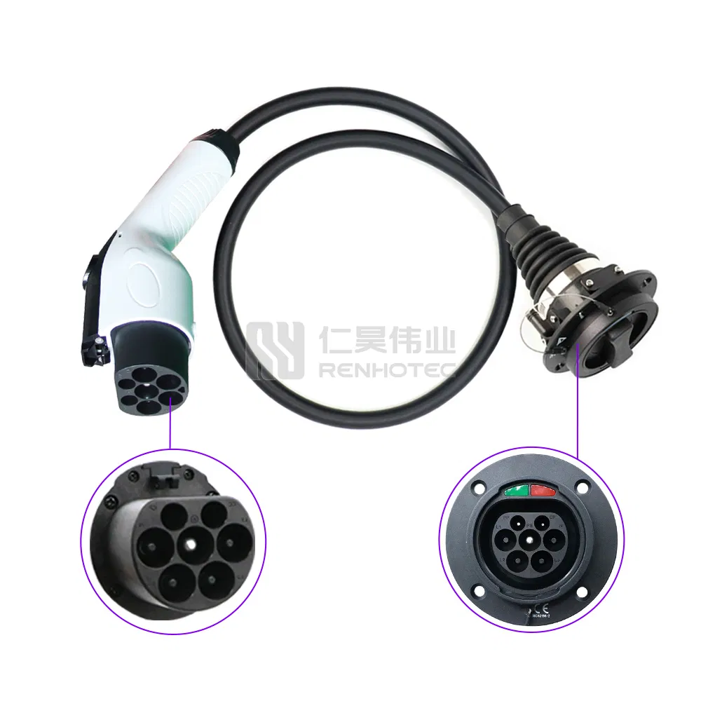 Type 2 to GB/T EV Car Charger Cable GB Plug to IEC 62196 Vehicle Side Socket Charging Adapter