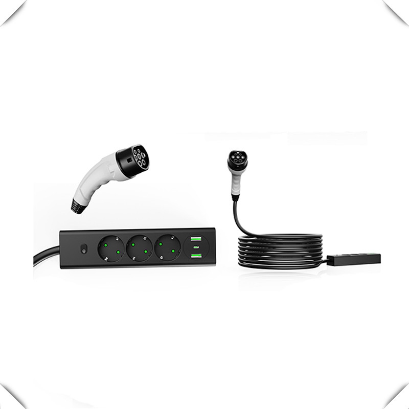 Zhongchongfu Type 2 V2l Discharge Gun 16A Single-Phase EV Power Solution with Compact Design Fast Energy Flow and Easy Handling for on-Demand Device Charging