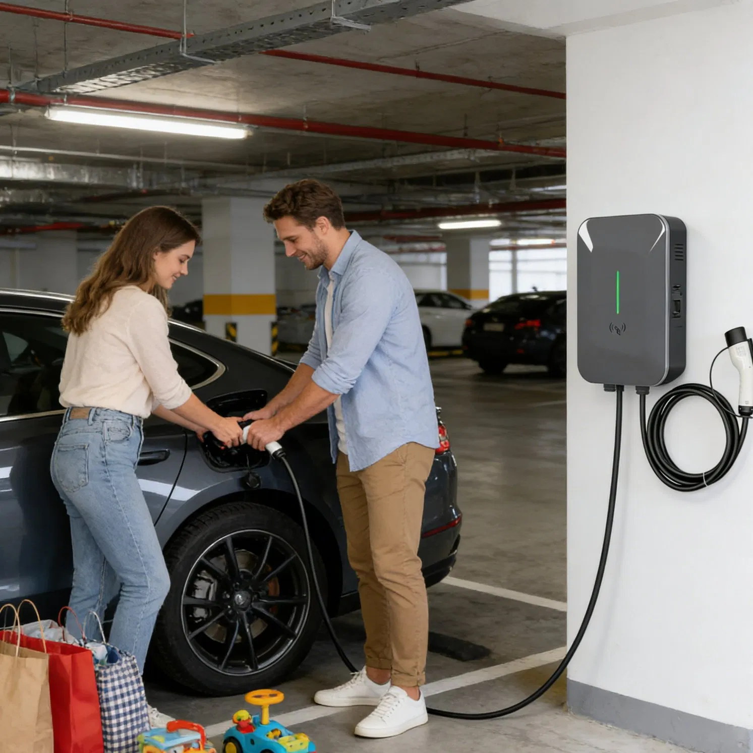 Portable Level 1 &amp; 2 Evse Home Charging Cable - EV Charger