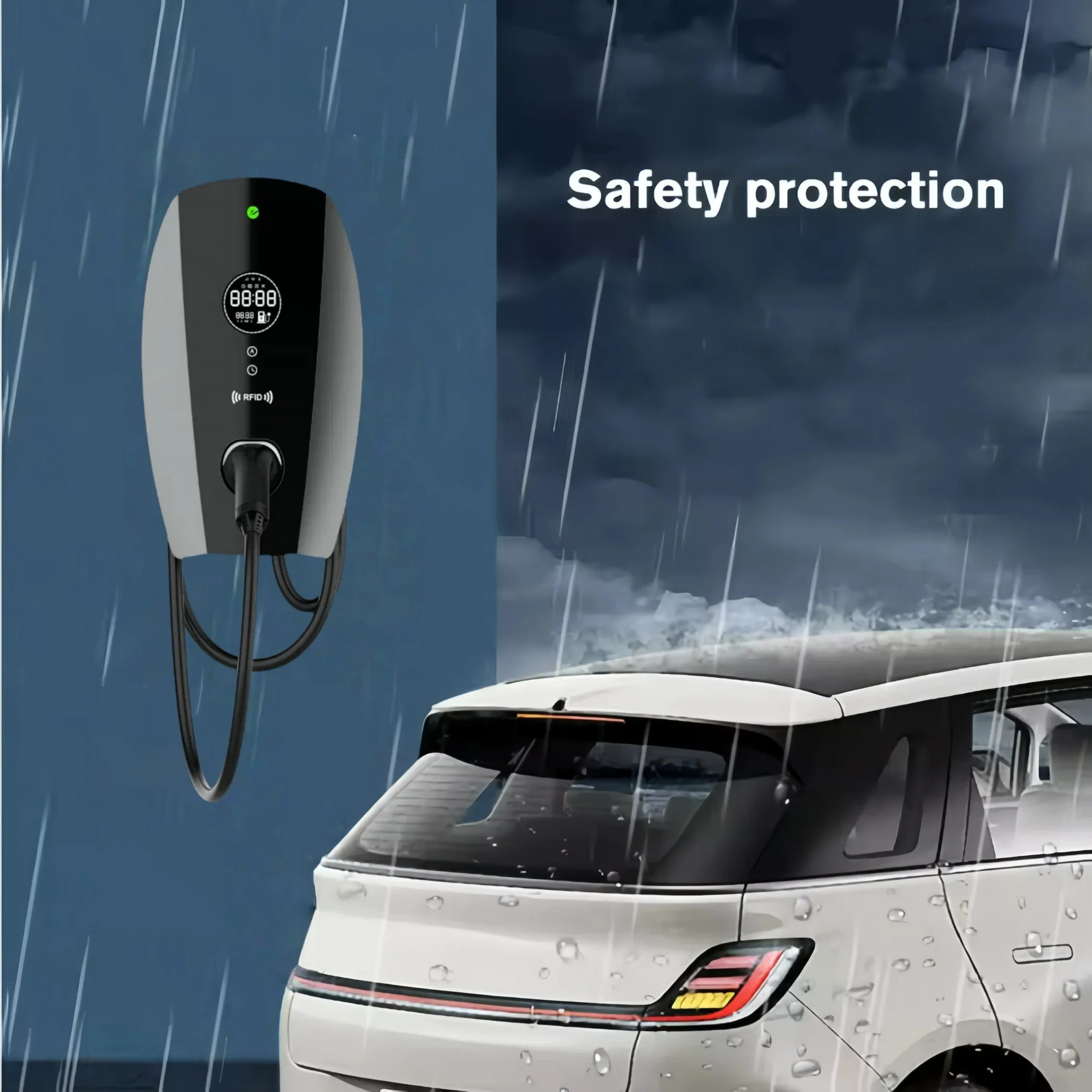 Guhe IP54 Level 2 Charging Station 11kw Type 1 Type 2 GB/T EV Fast Charging Wall Mount EV Charger Station