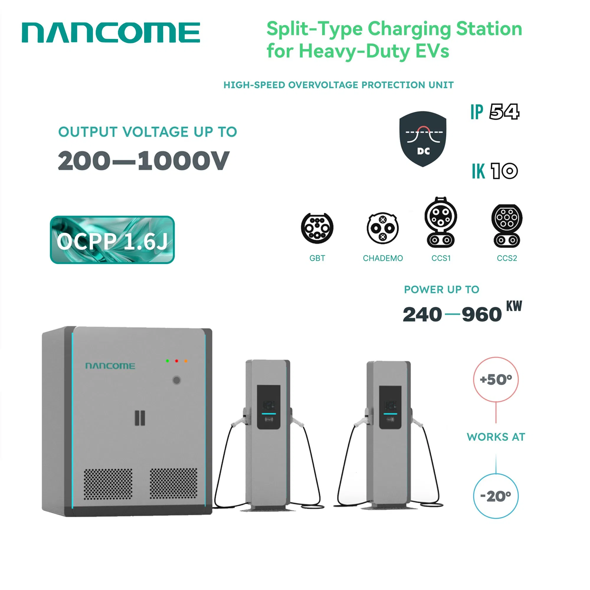 Nancome High Power 1000V Megawatt EV Charging Device