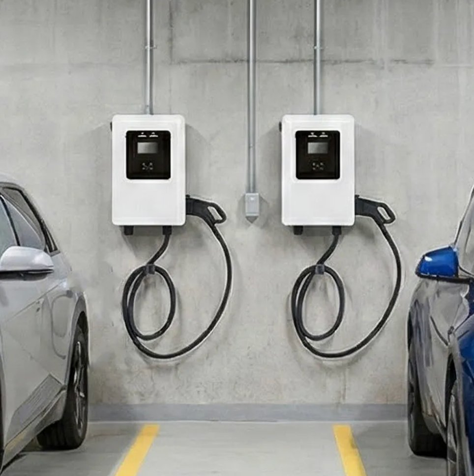 Level 2 Smart Fast DC EV Charger 4-28kw CCS1 Nacs Low-Noise Charging Station