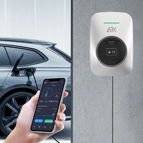 Home Use 32 AMP Wall Charger Level 2 SAE J1772 EV Charging Station EV Charger Can Remote Control